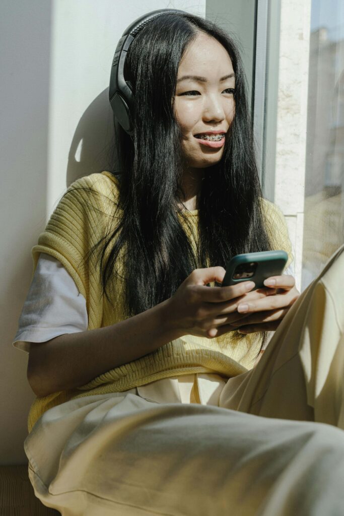 girl listening to music